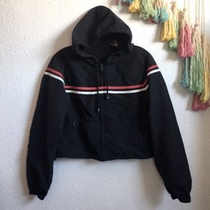 🏓Nylon BRANDY crop zip up windbreaker